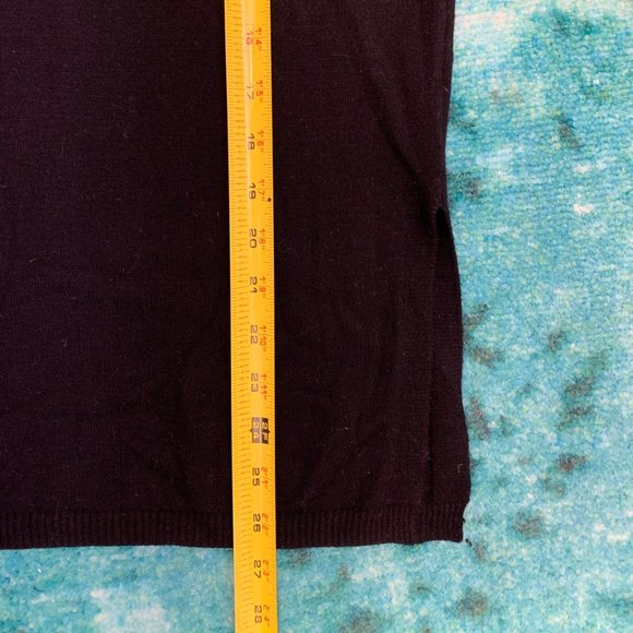 Nordstrom Trouve Side Slit Tunic Sweater Black - Picture 10 of 10